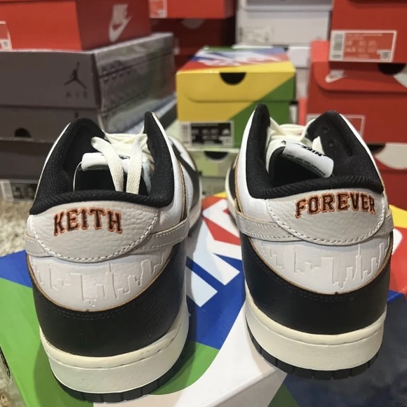 HUF x Nike SB Dunk Low San Francisco Black White Orange FD8775-001 Size 15 - Picture 3 of 16